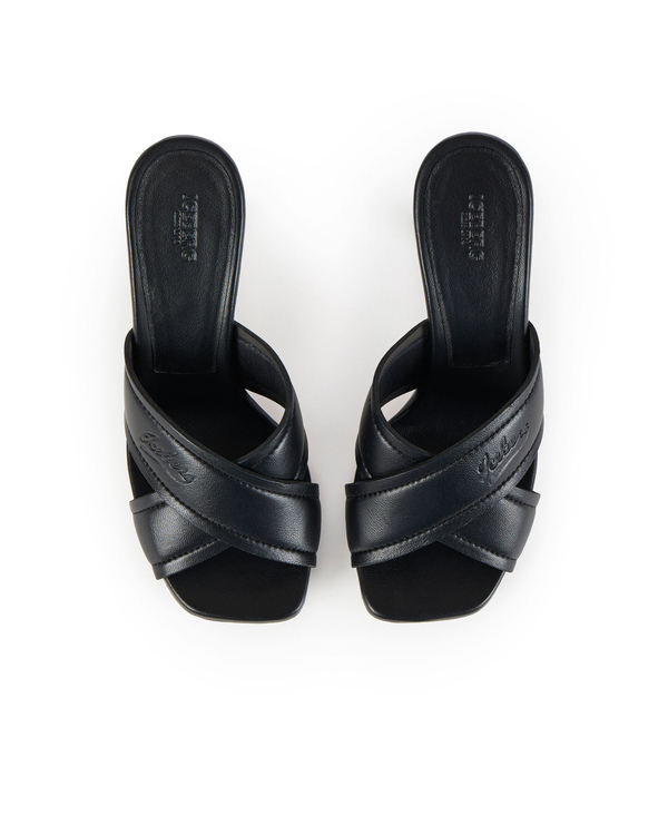 Black Rubber Sole Sandals - Iceberg - Official Website
