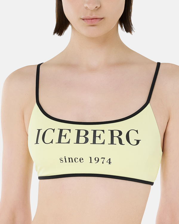 Yellow heritage logo bikini bra - Iceberg - Official Website