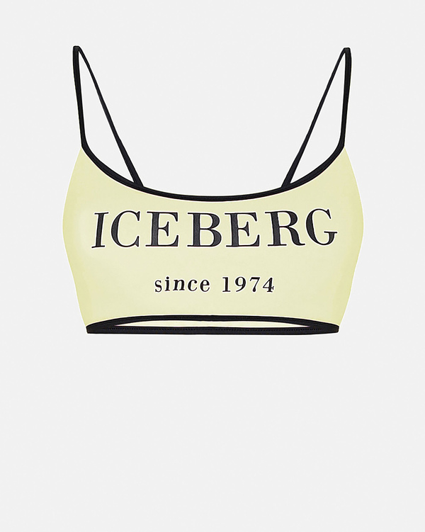 Yellow heritage logo bikini bra - Iceberg - Official Website