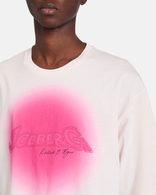 Kailand Morris pink logo T-shirt - Iceberg - Official Website