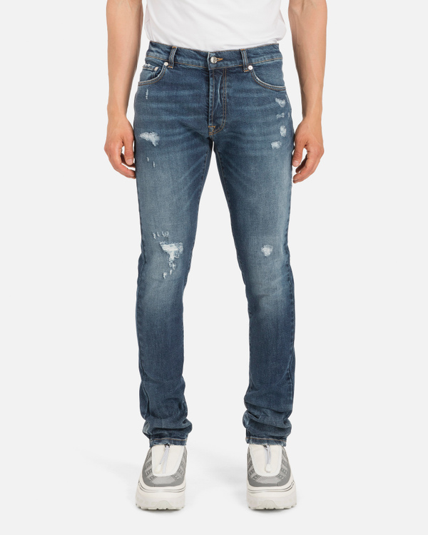 Low rise blue denim jeans - Iceberg - Official Website