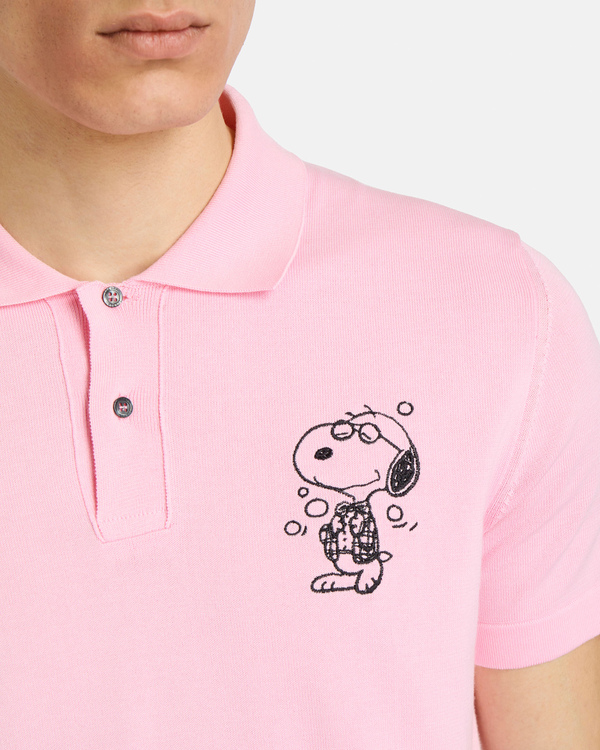 Polo rosa in maglia Snoopy - Iceberg - Official Website