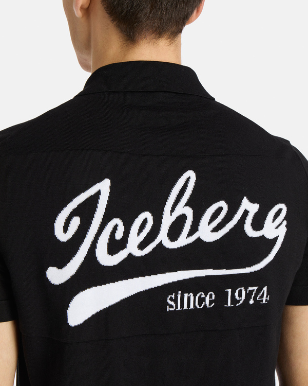 Black Snoopy knit polo - Iceberg - Official Website