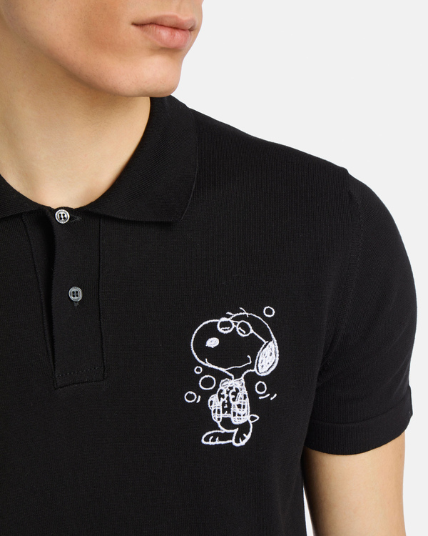Black Snoopy knit polo - Iceberg - Official Website