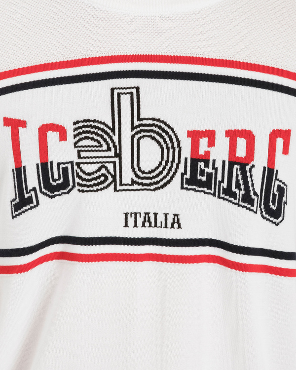 Sweater with 3D Varsity logo - Iceberg - Official Website