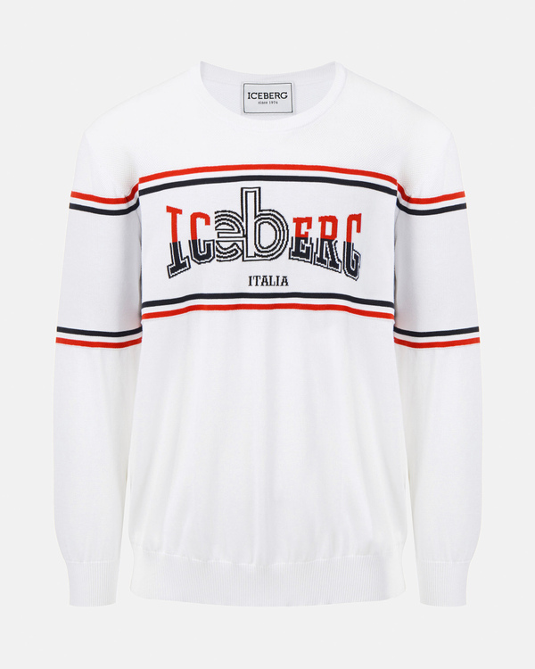 Sweater with 3D Varsity logo - Iceberg - Official Website