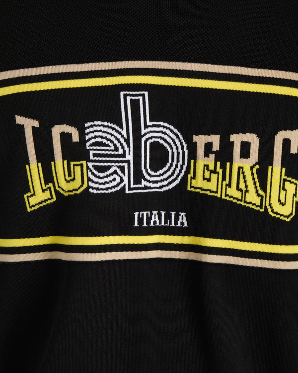Black sweater with 3D varsity logo - Iceberg - Official Website