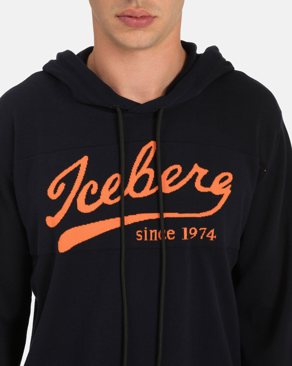 Baseball Logo Hooded Sweatshirt - Iceberg - Official Website
