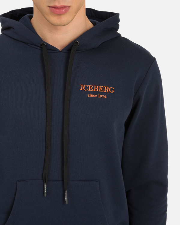 Heritage logo hooded sweatshirt - Iceberg - Official Website
