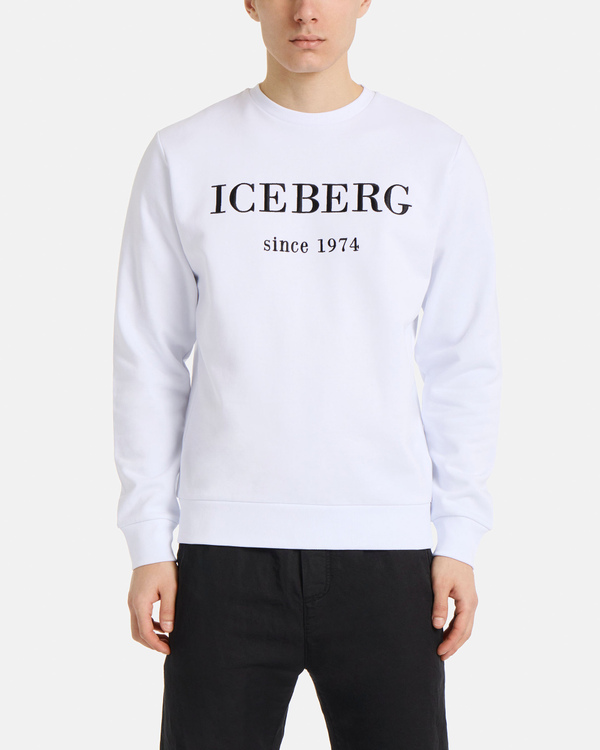 Heritage logo white sweatshirt - Iceberg - Official Website