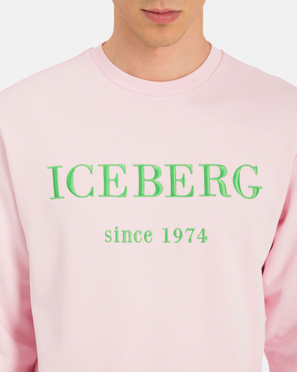 Heritage logo pink sweatshirt - Iceberg - Official Website