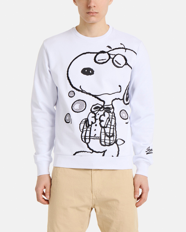 Snoopy white cotton sweatshirt - Iceberg - Official Website