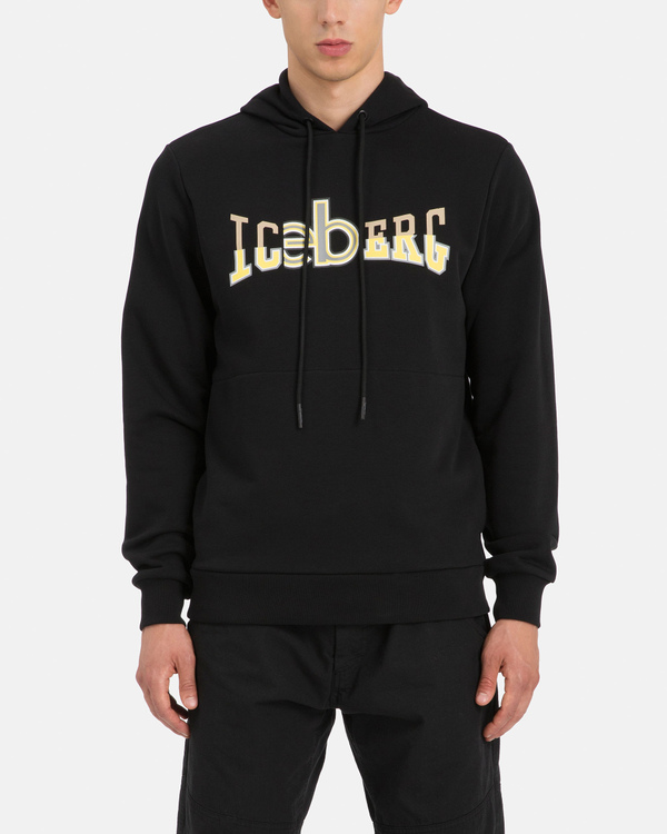 Hooded Black Sweatshirt - Iceberg - Official Website