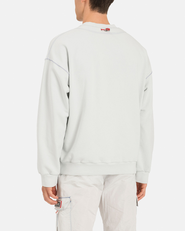 Cotton sweatshirt with reflective logo - Iceberg - Official Website