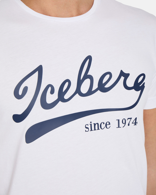 White Baseball logo t-shirt - Iceberg - Official Website