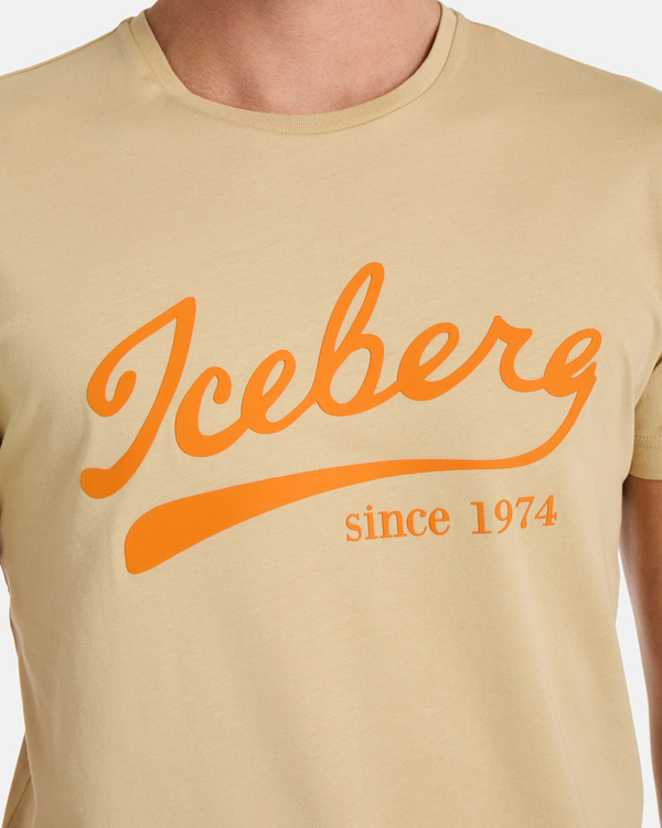 T-shirt sabbia con logo Baseball - Iceberg - Official Website