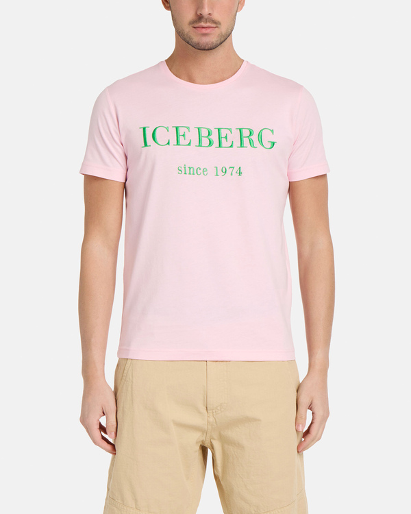 Heritage logo pink T-shirt - Iceberg - Official Website