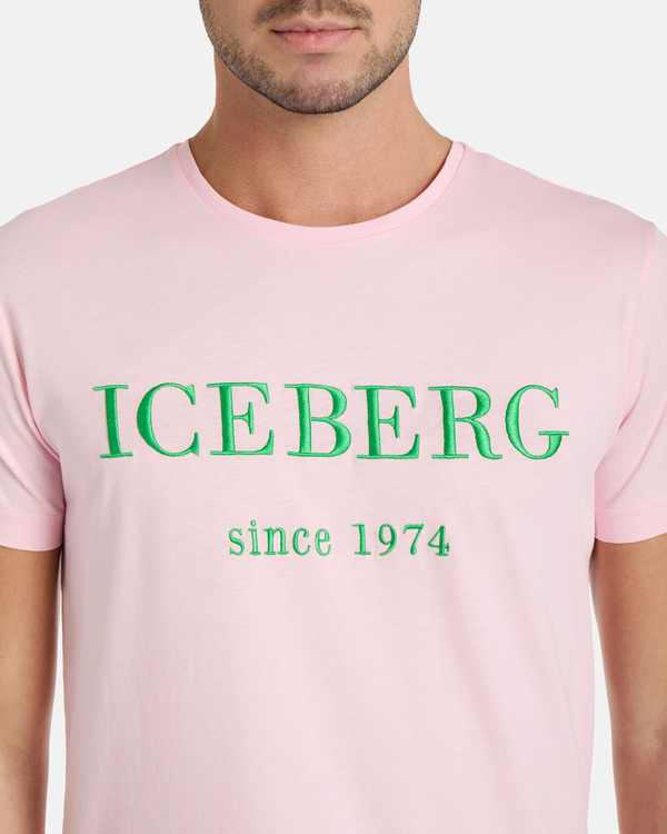 Heritage logo pink T-shirt - Iceberg - Official Website