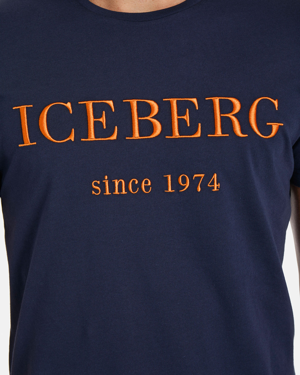 Heritage logo blue T-shirt - Iceberg - Official Website