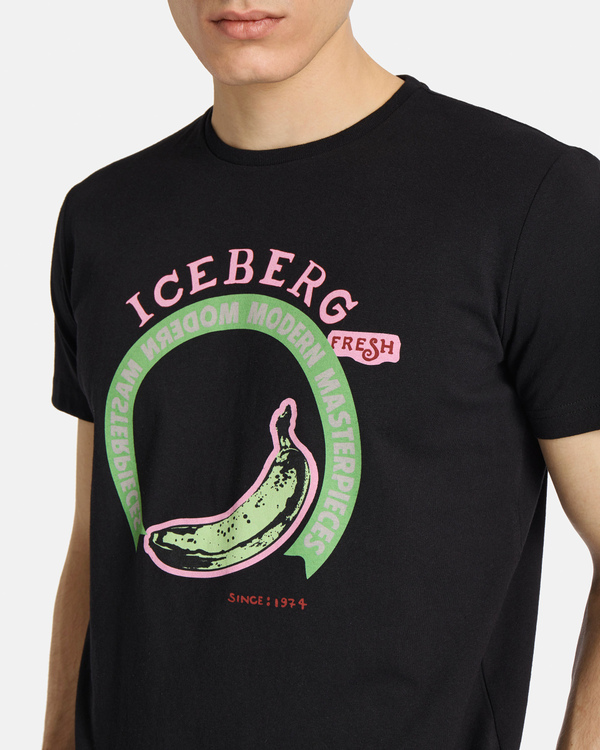 Black banana T-shirt - Iceberg - Official Website