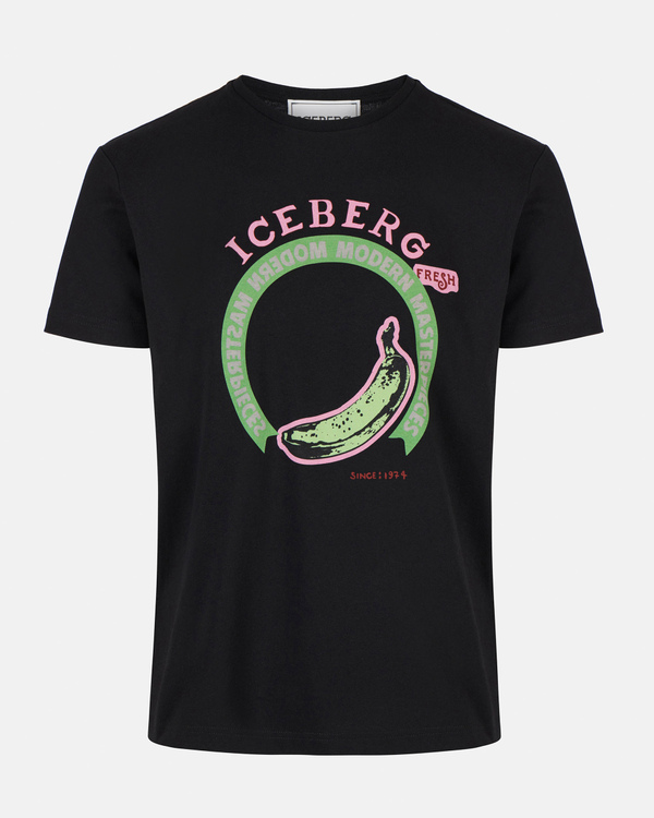 T-shirt nera Banane - Iceberg - Official Website