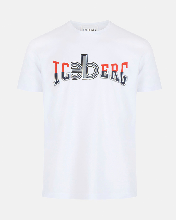 T-shirt bianca logo 3D - Iceberg - Official Website