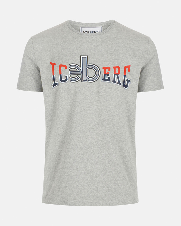 Grey T-shirt with 3D logo - Iceberg - Official Website
