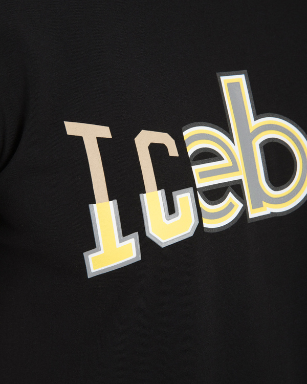 T-shirt nera logo effetto 3D - Iceberg - Official Website