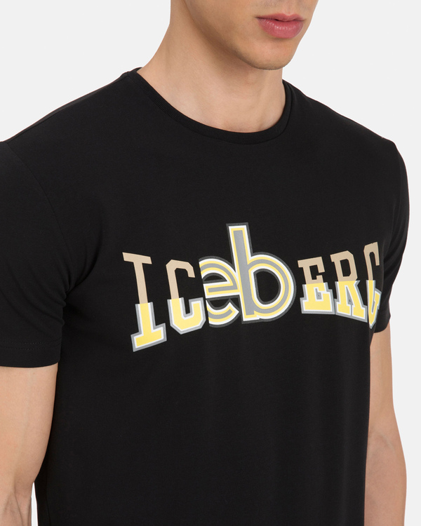 Black T-shirt with 3D Effect Logo | Iceberg