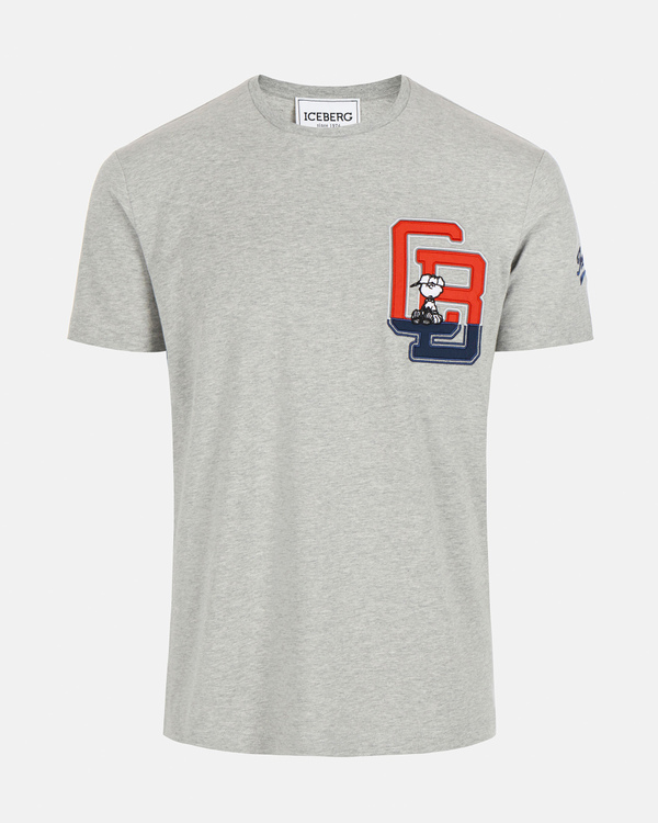CB Varsity logo grey t-shirt - Iceberg - Official Website