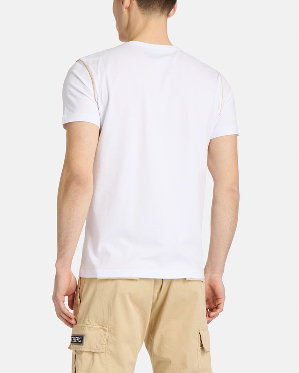 T-shirt bianca logo riflettente - Iceberg - Official Website