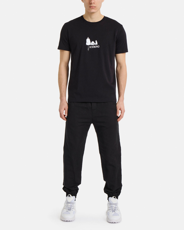 Black Snoopy Peanuts T-shirt - Iceberg - Official Website