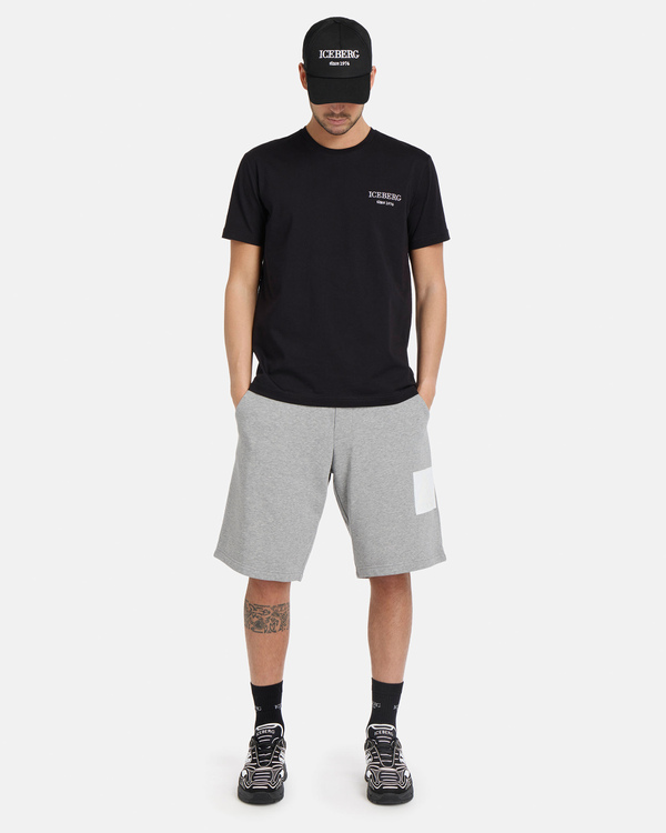 Black T-shirt with heritage logo - Iceberg - Official Website