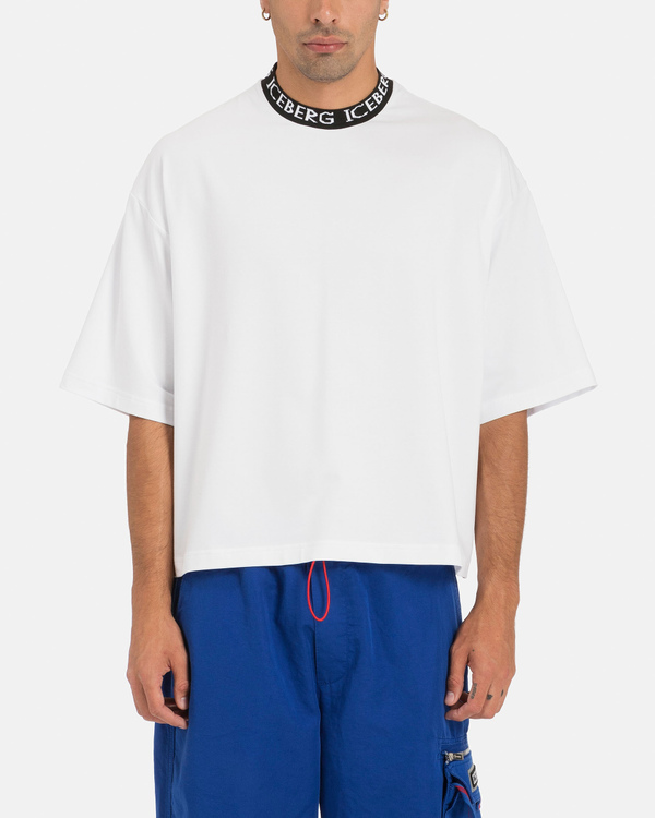 Logo stand-up collar T-shirt - Iceberg - Official Website