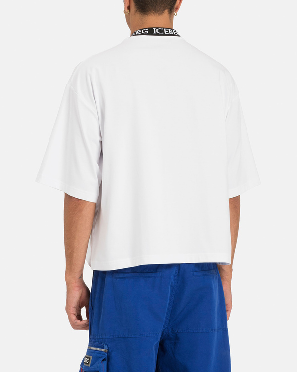 Logo stand-up collar T-shirt - Iceberg - Official Website
