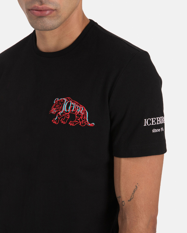 T-shirt nera CNY Tigre - Iceberg - Official Website