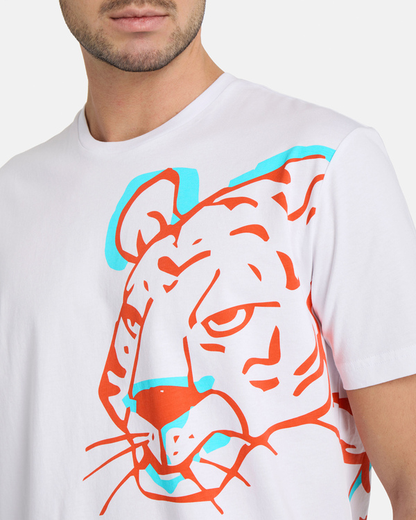CNY Tiger Regular Fit White T-shirt - Iceberg - Official Website