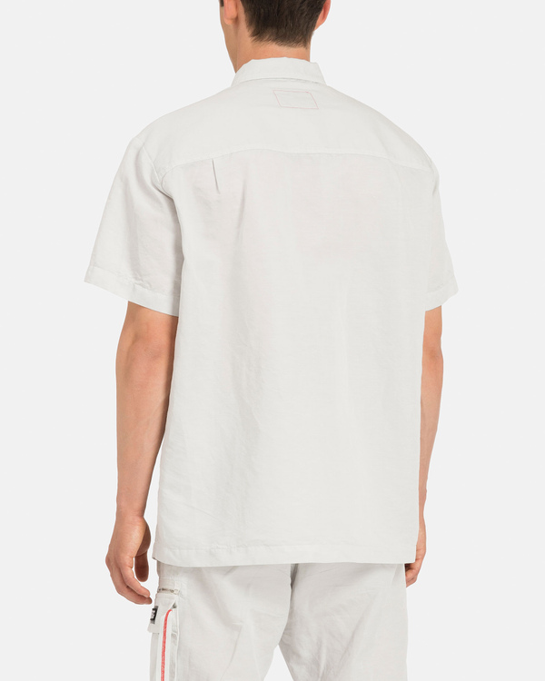Linen blend shirt with reflective logo - Iceberg - Official Website