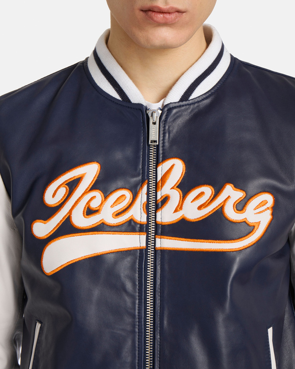 CB Varsity blue bomber jacket - Iceberg - Official Website