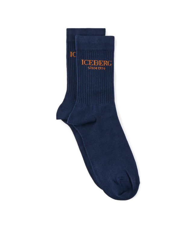 Heritage logo blue socks - Iceberg - Official Website