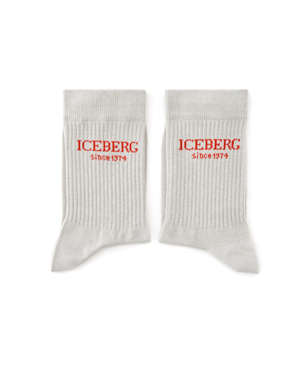Heritage logo grey socks - Iceberg - Official Website