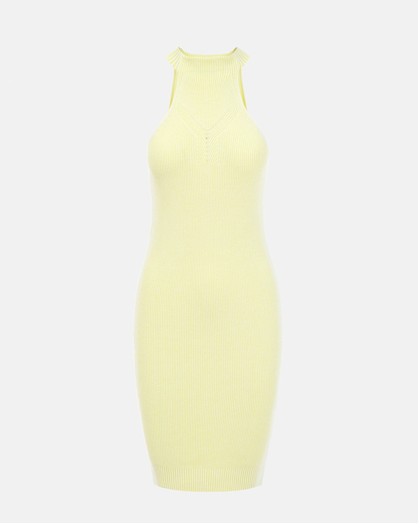 Yellow knit mini dress - Iceberg - Official Website