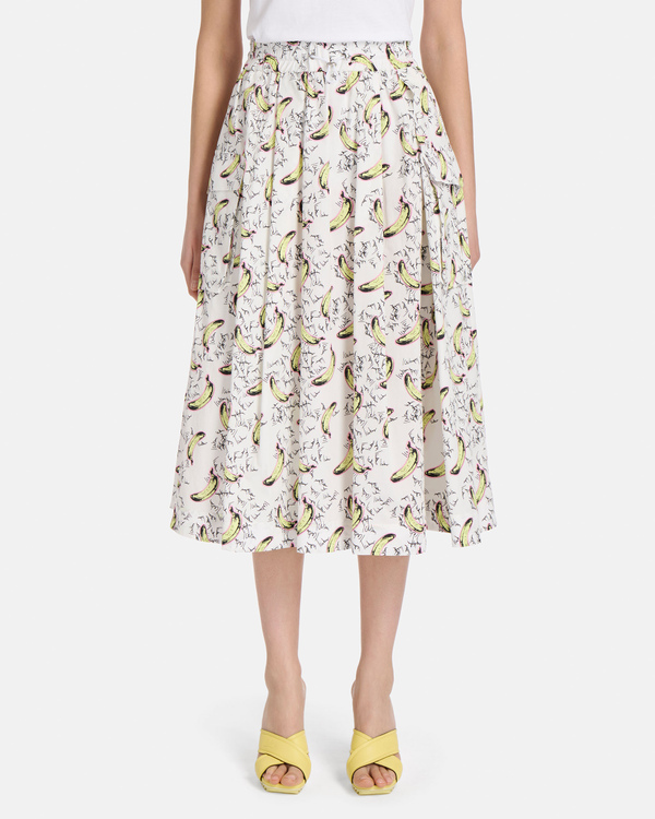 Wide skirt with banana print - Iceberg - Official Website