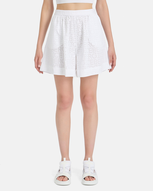 Sangallo effect embroidered shorts - Iceberg - Official Website