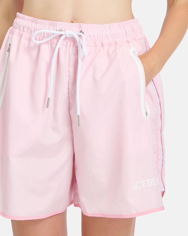 Pink Active shorts with logo - Iceberg - Official Website