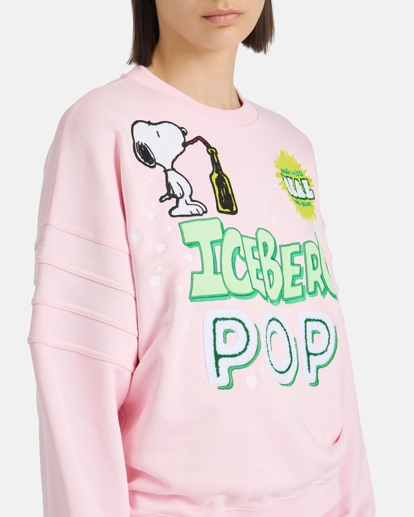 Pink Peanuts and Iceberg pop sweatshirt - Iceberg - Official Website