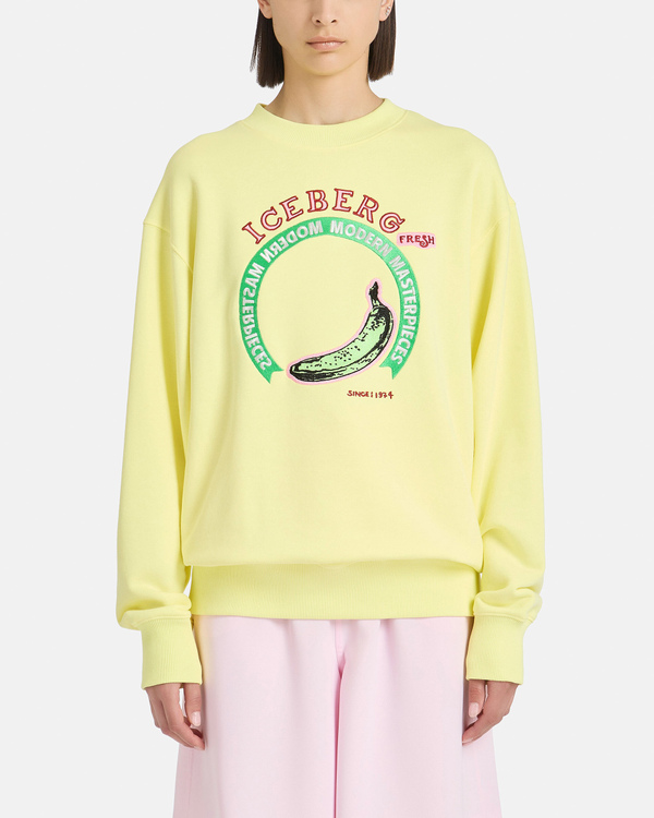 Yellow sweatshirt with banana motif - Iceberg - Official Website
