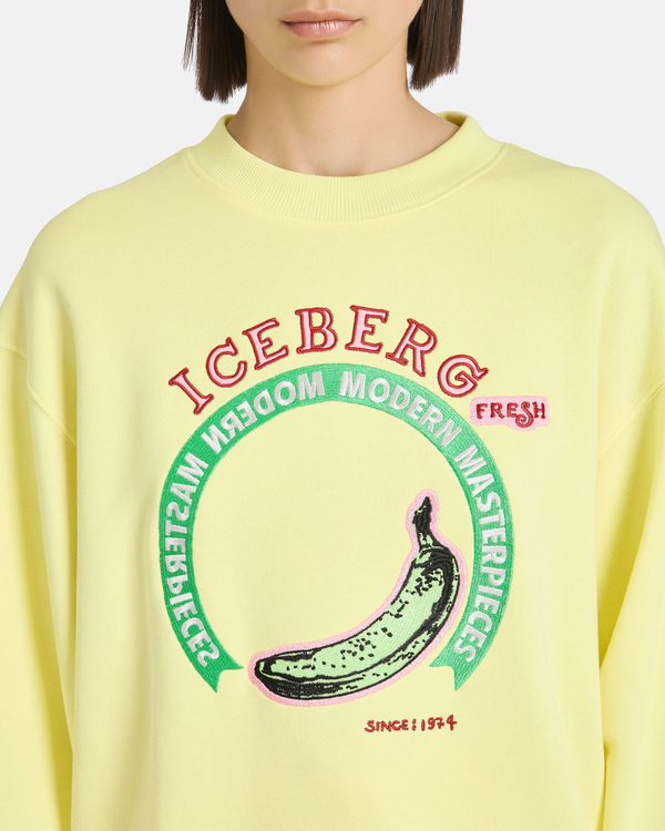 Felpa gialla motivo Banane - Iceberg - Official Website
