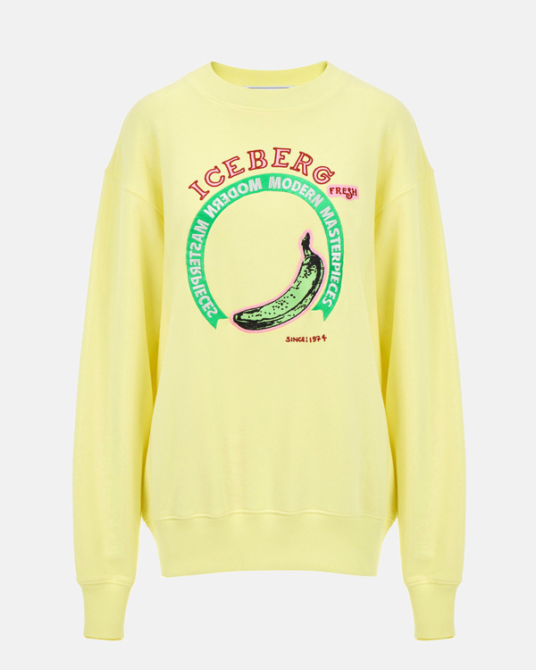 Yellow sweatshirt with banana motif - Iceberg - Official Website