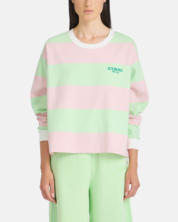Pastel striped jersey sweater - Iceberg - Official Website